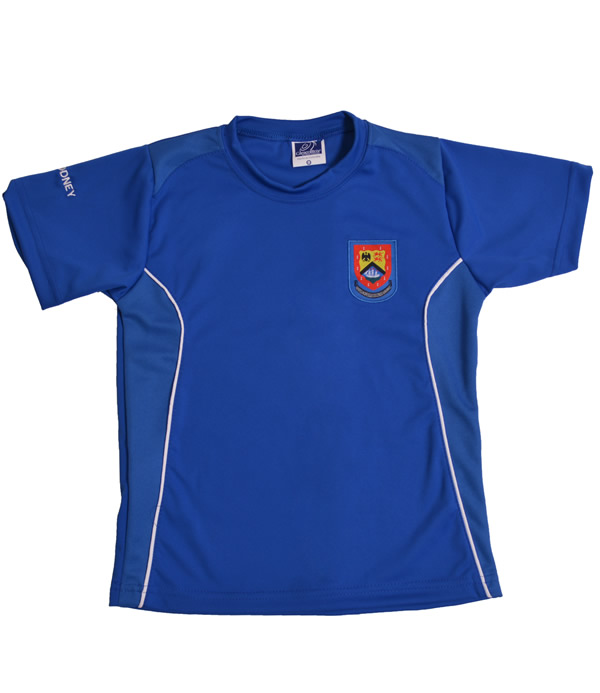 Uniforme Colegio Anglo Colombiano T-Shirt Rodney Azul Cuello Redondo