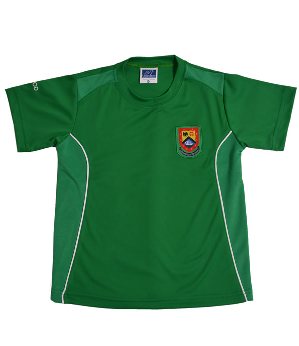 Uniforme Colegio Anglo Colombiano T-Shirt Hood Verde Cuello Redondo