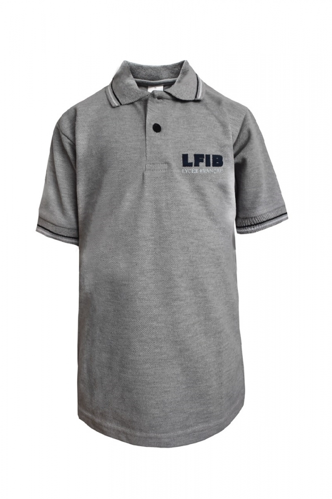 Uniforme Liceo Francés Internacional de Bogota Camiseta Tipo Polo Unisex Gris